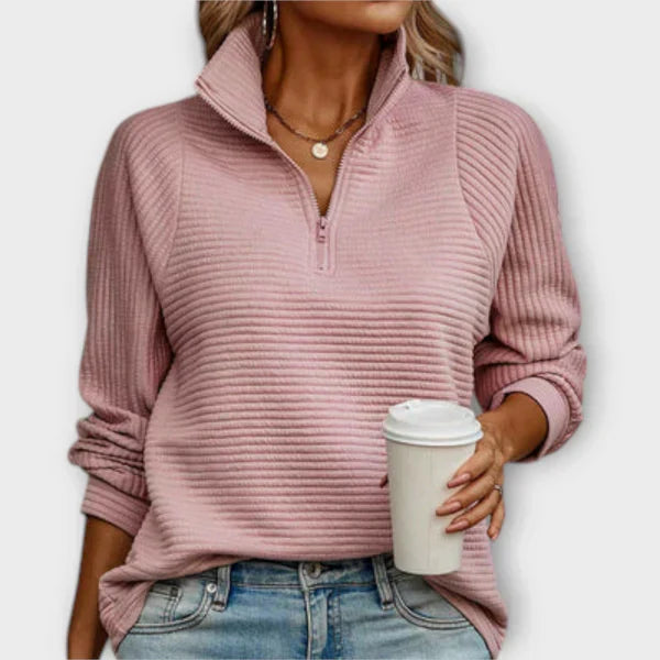 Vilja - Elegant V-Neck Sweater for Women