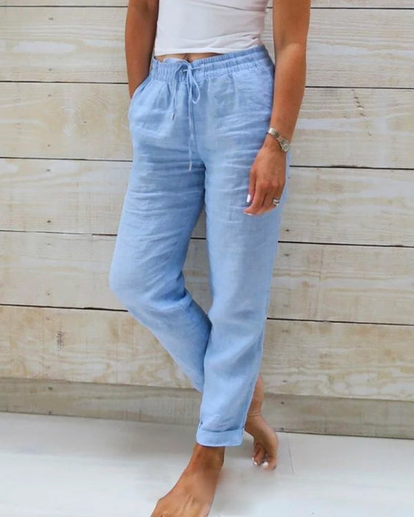 Paulina® | Elasticated trousers made from cotton and linen