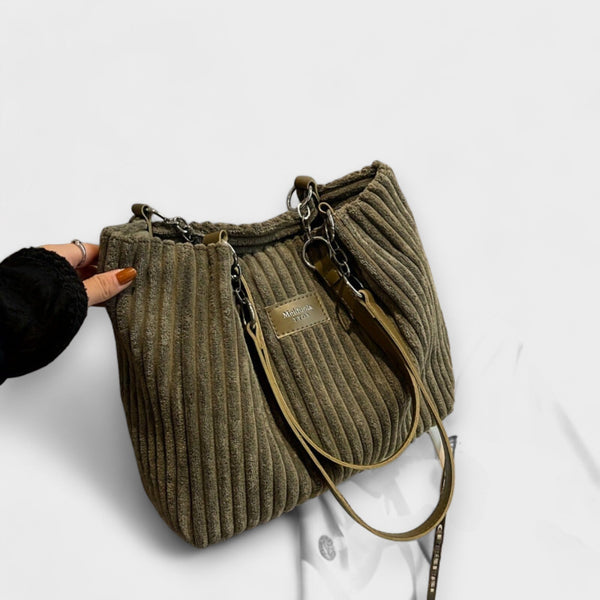 Paula - Soft Cord Shoulder Bag