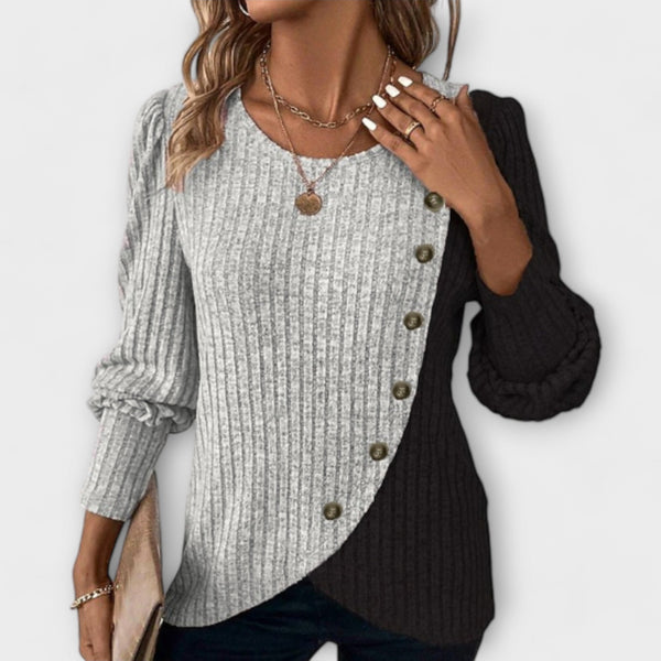 Calista – Colorful Elegance in Colorblock T-shirt